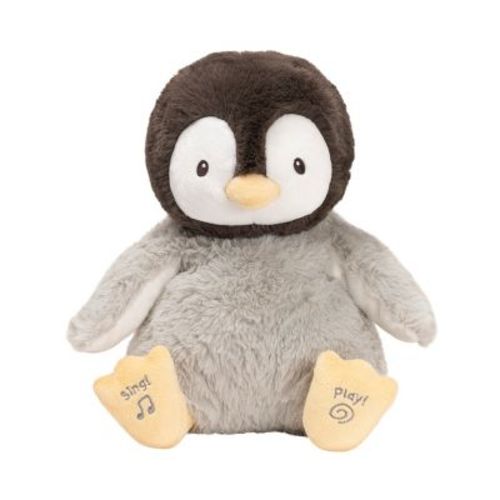 Baby GUND Animated Kissy the Penguin Plush, Singing Stuffed Animal Baby Toy for Ages 0 and Up, Black/White/Grey, 12"