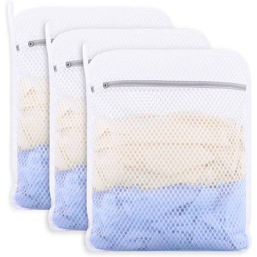 6-Pack Durable Honeycomb Mesh Laundry Bags - Medium