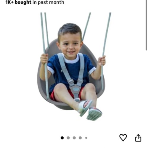 Amazon.com: Swurfer Coconut Toddler Swing – Comfy Baby Swing Outdoor, 3- Point Adjustable Safety Harness, Secure, Safe Quick Click Locking System, Blister-Free Rope, Easy Installation, Ages 6-36 Months, Gray : Toys & Games
