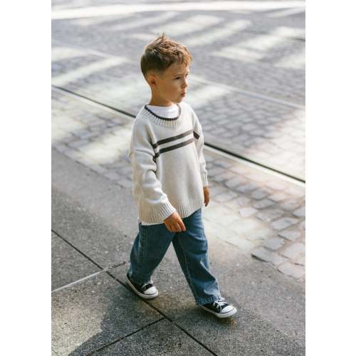 Double Stripe Knit- Oat