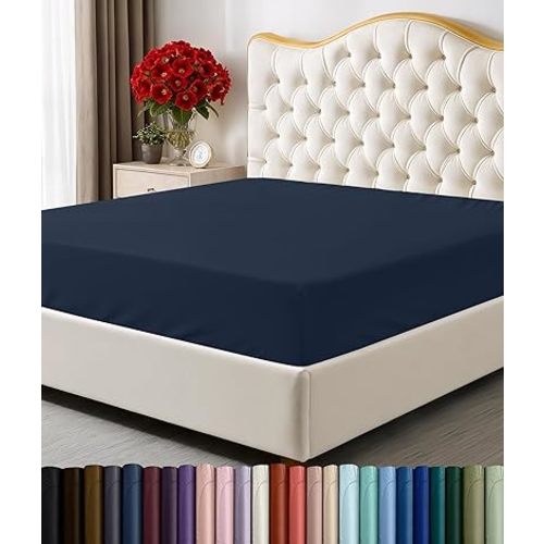 Utopia Bedding Twin Fitted Sheet (Navy)