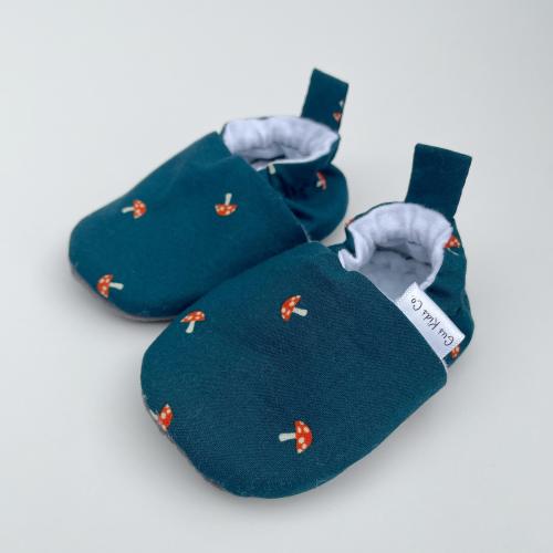 Mini Mushroom Baby Slippers: Soft Sole Moccasins
