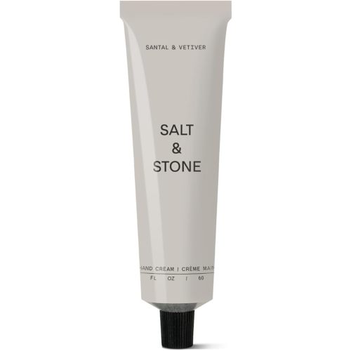 Salt & Stone Hand Cream for Women & Men | Hydrates, Nourishes & Softens Skin | Restores Dry Cracked Hands | Fast-Absorbing | Cruelty-Free & Vegan | Santal & Vetiver 2 fl oz