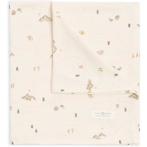 Colored Organics Baby Organic Cotton Swaddle - Infant Receiving Blanket - Hiking/Pine