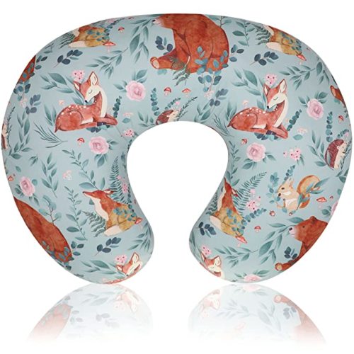 TANOFAR Nursing Pillow Covers, Bear Breastfeeding Pillow Cover for Baby Boys & Girls, Woodland Nursing Pillow Case for Newborn, Soft Fabric Fits Snug On Infant, Washable & Breathable