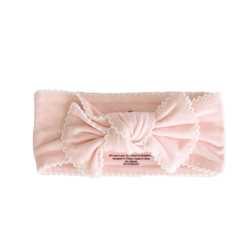 Picot Trim Knit Large Bow Headwrap