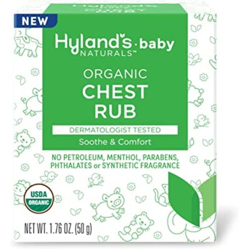 Hyland’s Naturals Baby Organic Chest Rub, Soothe & Comfort, with Organic Lavender, Peppermint, & Chamomile Flower Oil, Safe & Gentle, Dermatologist Tested, 1.76 Oz.
