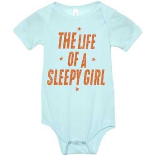 LIFE OF A SLEEPYGIRL Baby Onesie, 100% Cotton, Cute Baby Girl Gift