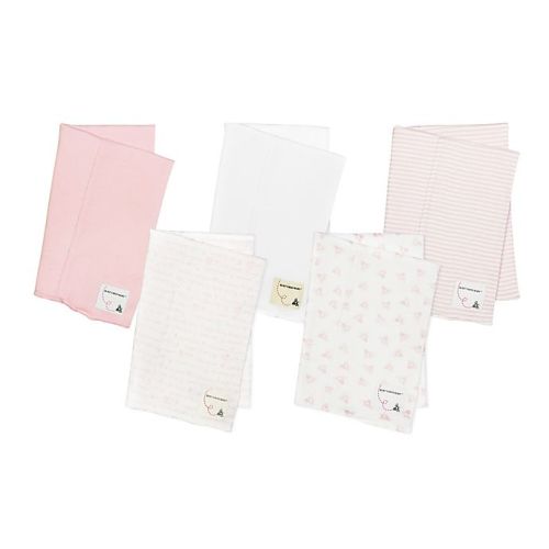 Burt's Bees Baby® 5-Pack Organic Cotton Burp Cloths in Pink