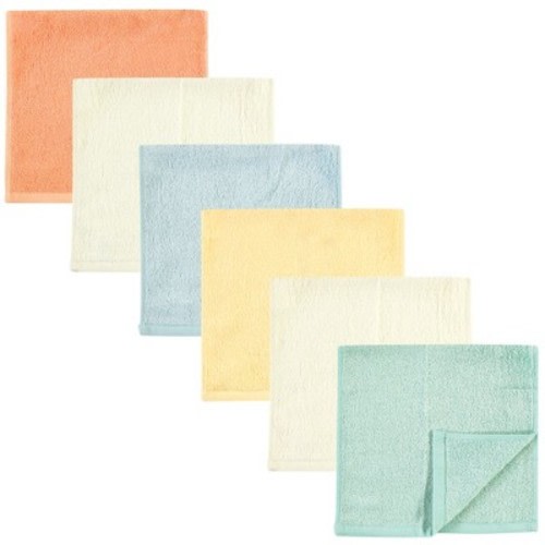 Hudson Baby Infant Rayon from Bamboo Burpcloth 6pk, Soft Neutral, One Size