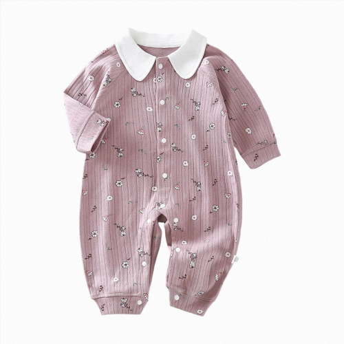 CAUYDY 0-3M 6-9M 12-18M Baby Boy Gift Newborn Clothing Preemie Long Sleeve Romper Infant Boys Sleepers Fall Winter Toddler Bodysuit Pajamas Pink for Sizes 0-3 Months