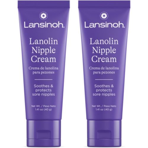 Lansinoh Nipple Cream Safe for Breastfeeding Baby, 100% Natural Nipple Butter, Breastfeeding Essentials for Postpartum Moms, 1.41 Ounces (2 Pack)