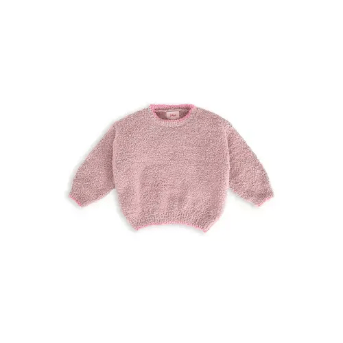 7AM Enfant - Unisex Fuzzy Boxy Sweater - Baby, Little Kid - Ash Rose/9-12M