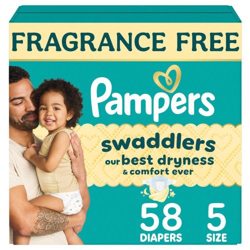 Pampers Swaddlers Sensitive Disposable Diapers - Size 5 - 58ct