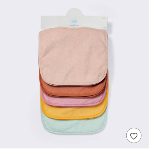 Terry Bibs Warm Pack - 10pk - Cloud Island™: Hook and Loop Fastener, Cotton, 10.5" Length, 7.5" Width