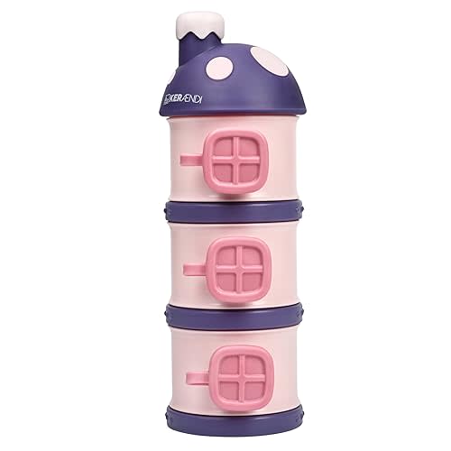 Keraendi Formula Dispenser On The Go, Baby Formula Dispenser, Baby Snacks Containers, Formula Containers For Travel, Cute Mushroom Style