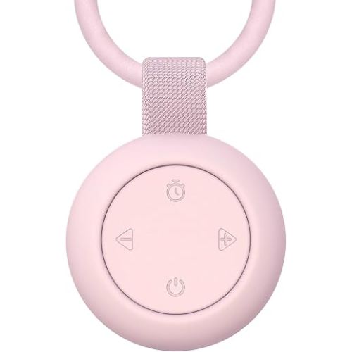 Portable Baby Sound Machine [White Noise for Babies Kids Adults][Timer Function][20 Soothing Sounds] 15 Hours Battery Life, Travel,Registry Gift,Shower,Clips on Baby Stroller.Pink