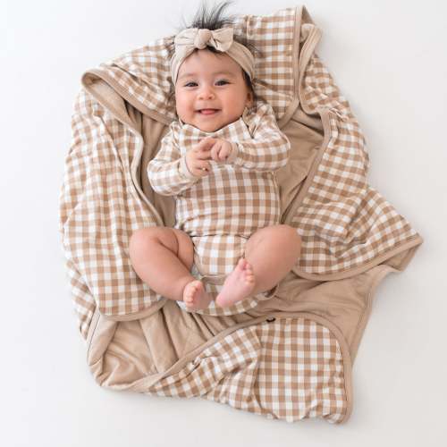 Baby Blanket in Gingham Bisque
