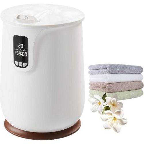 20L - Flip-Top Towel Warmer Bucket - Adjustable Temp, Timer, LED Display, Auto Shut-Off, Towels, Blankets, Bathrobes, Bathroom, Spa, Apartment