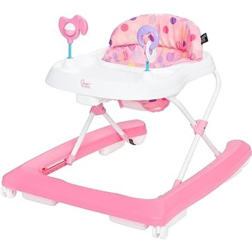 Smart Steps Trend Activity Walker and Entertainer with Removeable Toys, Large Tray, Cup Holder, Adjustable Height and Flat Fold Frame for Storage, Ages 6 Months +, Orbits Rose