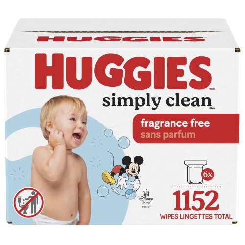 Huggies Simply Clean Baby Wipes, UNCENTED, 6 Refill Packs, 1,152 Wipes, 1152 Wipes - Walmart.ca