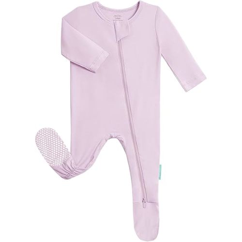 PurComfy Baby Zipper Footie Pajamas, Supersoft Bamboo Rayon Baby Footed Pjs Boy Girl 0-3-6-9-18-24 Month Coverall Sleepers