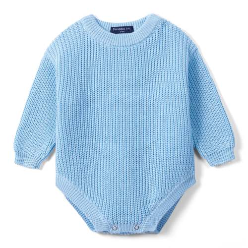 Baby Blue Sweater Romper – Rattle Dazzle