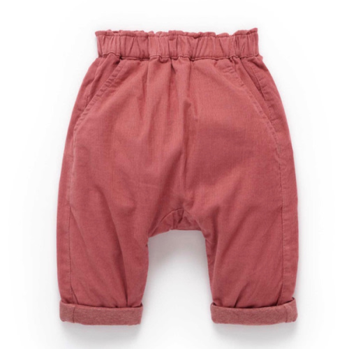 Pink Lined Corduroy Pants - Purebaby