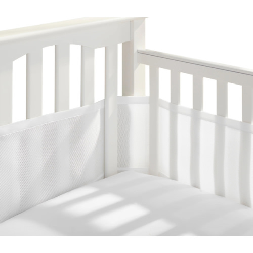 HALO Breathable Mesh Crib Liner for Full Sized Crib in White