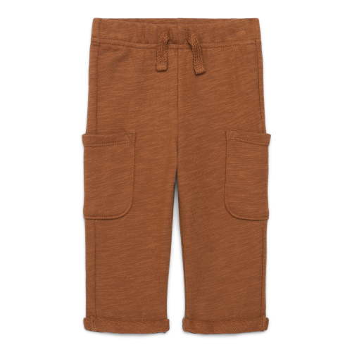 Garanimals Baby Boy Slub French Terry Cloth Cargo Pants, 0M-24M