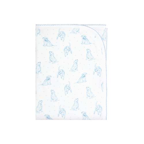 Blue Puppy Love Print Blanket – Nellapima