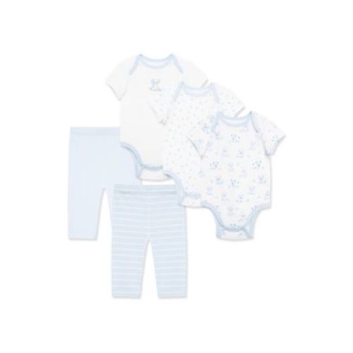 Baby Boys Peppy Puppies 5-Piece Bodysuit and Pant Set