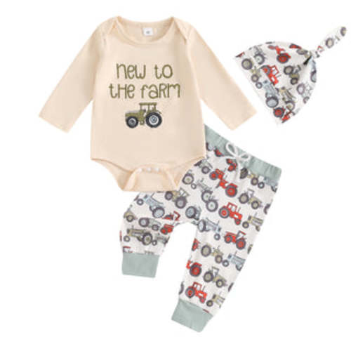 NEW TO THE FARM Outfit with Beanie - Hazel & Bo