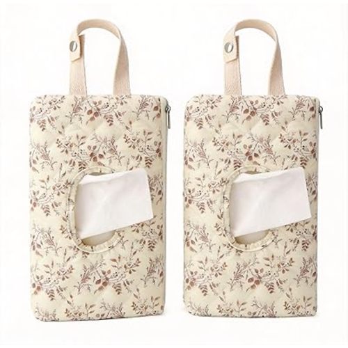 Eileithyia Wipe Dispenser Baby Wipes Dispenser Container Soft Quilted Baby Wipe Holder Portable Travel Diaper and Wipes Pouch Bag