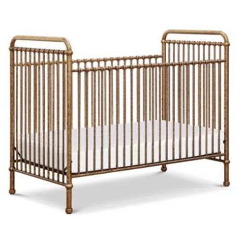 Namesake Abigail 3-in-1 Convertible Metal Crib - Vintage Gold