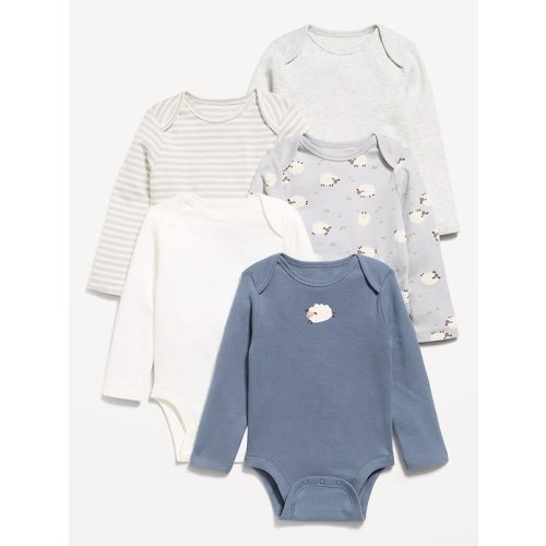 Long-Sleeve Bodysuit 5-Pack for Baby