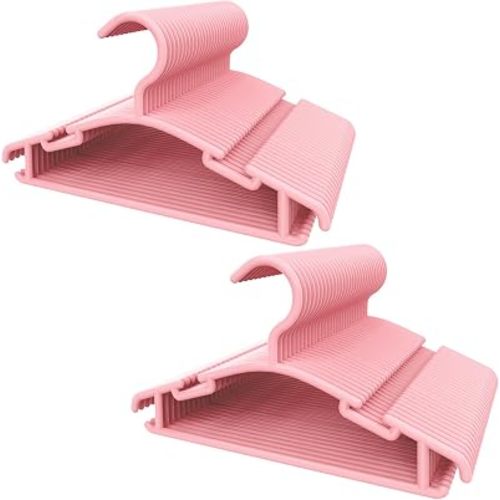 GoodtoU Pink Baby Hangers, 60 Pack Kids Clothes Hangers for Small Childrens Girl Infant Child Baby Clothes Hangers for Closet