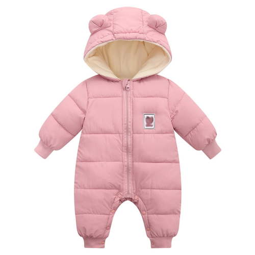 LRen Girls Down Coat Winter Warm Hooded Jacket Outerwear For Baby Toddler 0-24 Months,3-6 Months,Z8-Pink
