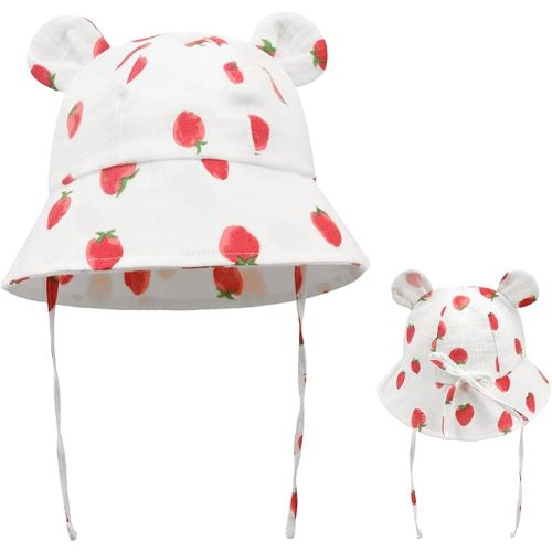 Baby Summer Sun Hat Infant Boys Girls Outdoor Breathable Hat Toddler Medical Cotton Yarn Bucket Hats