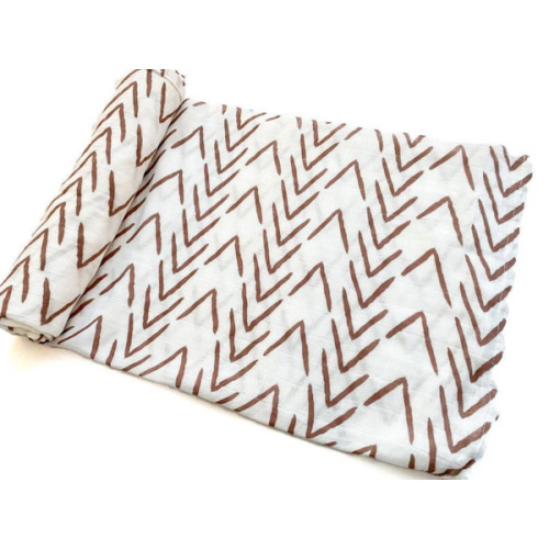 Muslin Swaddle Blanket - Brown Arrow - Harp Angel Boutique
