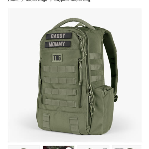 Daypack Diaper Bag by TBG – Tactical Baby Gear -Ranger Green