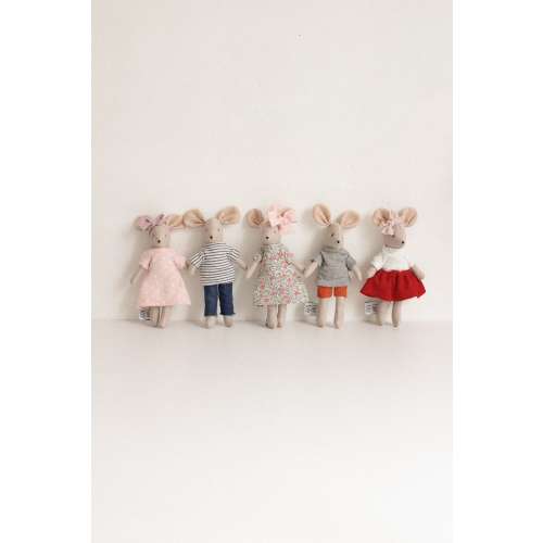 Dollhouse Mouse Stuffed Animal, Mice toys, Linen mouse toy, Mouse couple, Cotton mouse, Miniature dolls, Mini dolls set