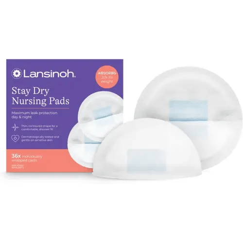 Lansinoh Stay Dry Disposable Nursing Pads, 36 Count