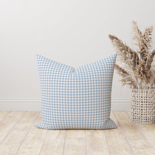 That Dutch Girl Grey gingham Throw Pillow | Wayfair