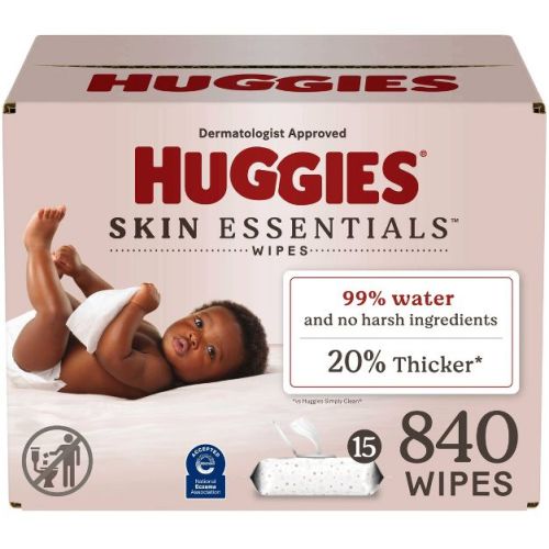 Huggies Skin Essentials Baby Wipes - 840ct -15pk: Diaper Area, Unscented