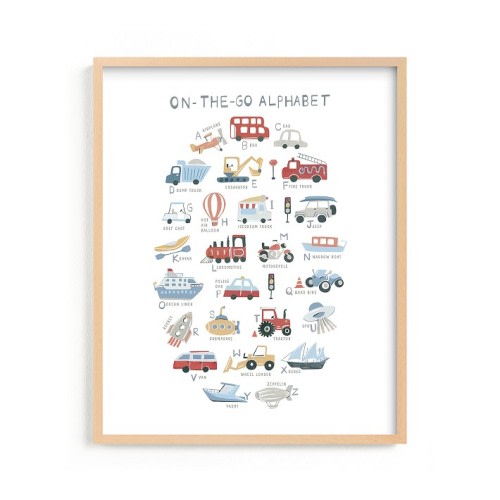 Minted® Transportation Alphabet Wall Art by Teju Reval