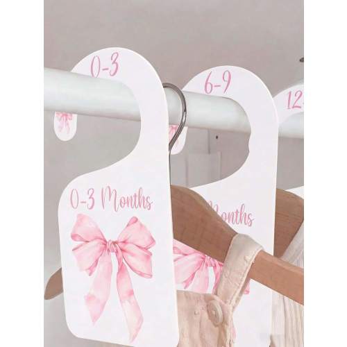 8pcs Paper Baby Closet Dividers, Clothing Size & Month Organizer Cards, Baby Wardrobe Hanging Tags, Suitable For Nursery Decor And Baby Shower | SHEIN USA