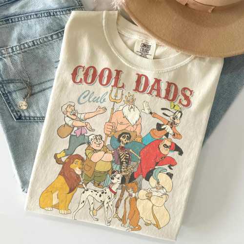 Cool Dads Club Shirt, Retro  Fathers Tee, Goofy Mufasa King Triton Apparel, Magic Kingdom Family Vacation Trip, Best Papa Gifts Mens