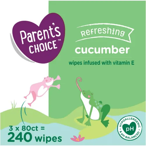 Parent's Choice Baby Wipes Refreshing Cucumber 240 Ct w/ Aloe