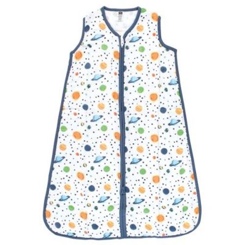 Hudson Baby Muslin Cotton Sleeveless Wearable Sleeping Bag, Sack, Blanket, Space, 6-12 Months